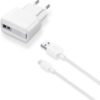 Reislader kit, micro-usb, 2A, wit