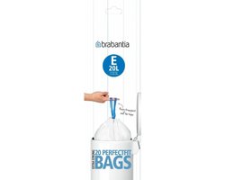 Brabantia - PerfectFit Afvalzak met trekbandsluiting - 20l - Code E - 20st