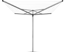 Brabantia - Essential Droogmolen met Bodemhuls - 50m - Metallic Grey