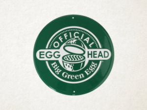 Big Green Egg - Rond Tekstbord Groen Official Egghead