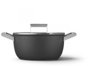 Smeg - KOOKPOT 24cm MET DEKSEL ZWART