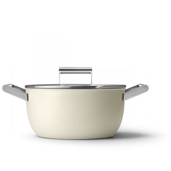 Smeg - KOOKPOT 24cm MET DEKSEL CREME