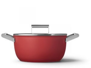 Smeg - KOOKPOT 24cm MET DEKSEL ROOD