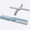 Dotz - Opvouwbare Panonderzetter - silicone grijs/blauw - 20x3.2x1.1cm