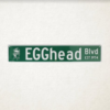Big Green Egg - Straatnaambord Egghead