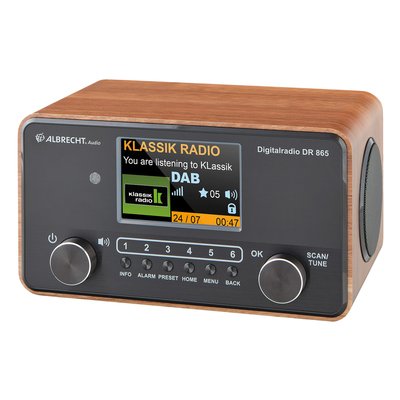 Albrecht radio dab+ dr 865 walnut