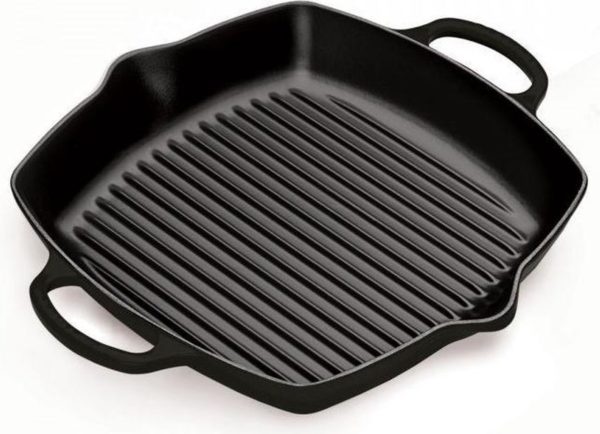 Le Creuset - Gietijzeren Hoge Grillpan 30x30cm - Zwart