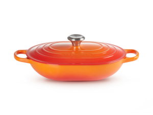 Le Creuset - Gietijzeren ""Oblong"" in Oranjerood 31 cm 3,4l