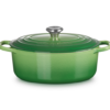 Le Creuset - OVALE BRAAD STOOFPAN 29cm BAMBOO GREEN