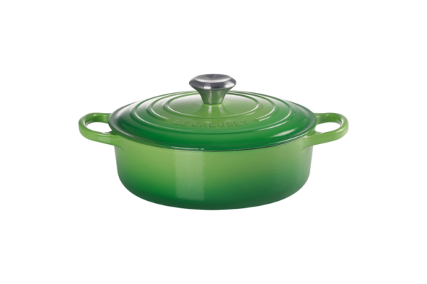 le creuset - LAGE BRAAD STOOFPAN 24cm BAMBOO GREEN