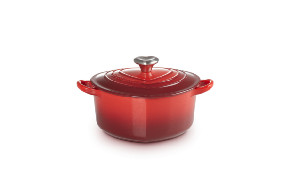 Le Creuset - Gietijzeren hartje braadpan in Kersenrood 20cm 1,9l