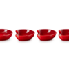 Le Creuset - Set/4 Sausschaaltjes Aardewerk - 9cm - Kersenrood