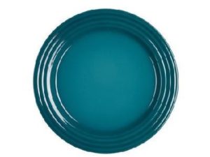 Le Creuset - Aardewerken klein bord in Deep Teal 22cm