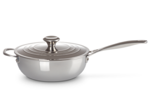 Le Creuset - RVS PLUS Sauteuse 24cm 3,3l met anti-aanbaklaag