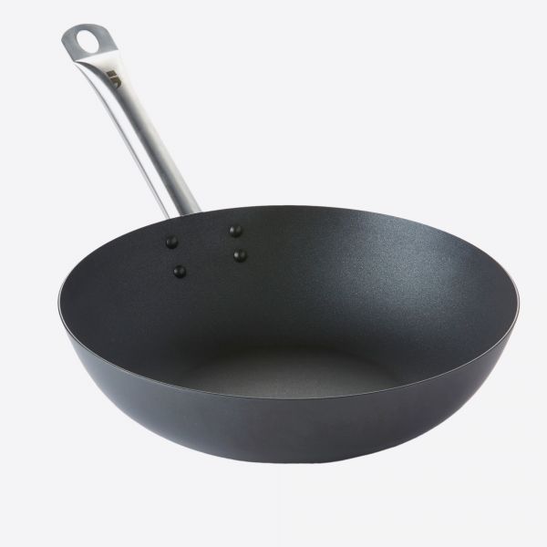 Point-Vergule - Wok uit carbonstaal met antikleeflaag - 30cm