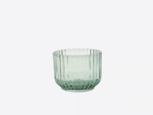 Point-Vergule - Theelichthouder glas - Groen - 7.7cm