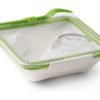 Black&Blum Lunchbox - 880 ml - 19x19x5.5 cm - wit - lime groen