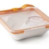 Black&Blum Lunchbox - 880 ml - 19x19x5.5 cm - wit - oranje