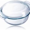 Pyrex - Classic Ovenschaal Rond met Deksel - 2,5l - Transparant