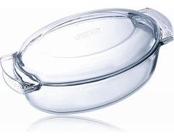 Pyrex - Classic Ovenschaal Ovaal met Deksel - 5,8l