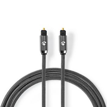 Nedis - CATB25000GY10 - Optische Audiokabel - 1M - Metal Grey