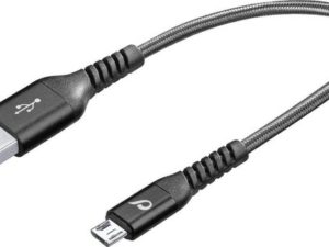 Cellularline - Usb kabel -kevlar micro-usb 15 cm - zwart