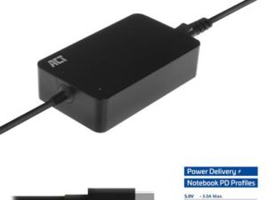 ACT - USB-C laptop charger with Power Delivery profiles 65W