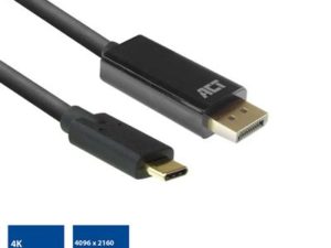 ACT - USB-C to DisplayPort male kabel 2.0m 4K @ 60Hz,