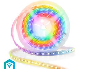 Nedis - SmartLife Gekleurde LED-strip Wi-Fi | Meerkleurig | 5000 mm | IP65 | 700 lm | Android™ / IOS Nedis - SmartLife Gekleurde LED-strip Wi-Fi | Meerkleurig | 5000 mm | IP65 | 700 lm | Android™ / IOS