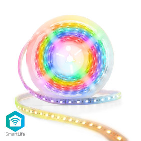 Nedis - SmartLife Gekleurde LED-strip Wi-Fi | Meerkleurig | 5000 mm | IP65 | 700 lm | Android™ / IOS