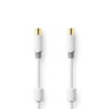 Nedis -Coaxkabel IEC (Coax) Male | IEC (Coax) Female | Verguld | 100 dB | 75 Ohm | Dubbel Afgeschermd | 10.0 m