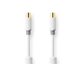 Nedis -Coaxkabel IEC (Coax) Male | IEC (Coax) Female | Verguld | 100 dB | 75 Ohm | Dubbel Afgeschermd | 10.0 m Nedis -Coaxkabel IEC (Coax) Male | IEC (Coax) Female | Verguld | 100 dB | 75 Ohm | Dubbel Afgeschermd | 10.0 m