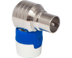 Hirschmann - Coax Connector - Male - Wit/Blauw