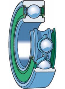 SKF 6203-2RS1 - AFGEDICHTE ROESTVRIJSTALEN GROEFKOGELLAGER