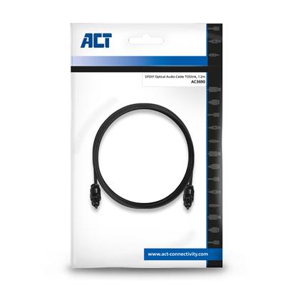 ACT - 1,2 meter SPDIF TOSlink optische audio aansluitkabel