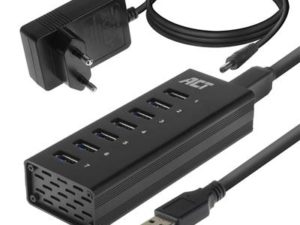 ACT - USB Hub 3.2, 7x USB-A, met stroomadapter