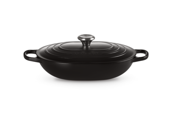 Le Creuset - OBLONG BRAAD STOOFPAN 31cm MAT ZWART