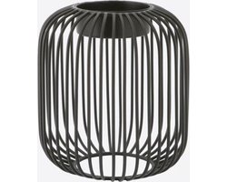 Point-Virgule - Wire theelichthouder Zwart - 13cm