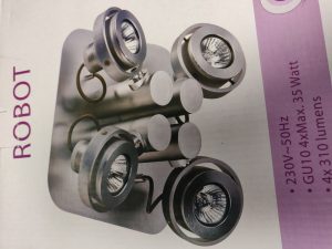 PLAFONDLAMP 4-LICHTS ROBOT4 PLAFONDLAMP 4-LICHTS ROBOT4