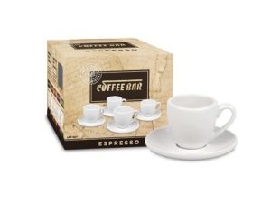 SET OF 4 ESPRESSO DOPPIO CUPS (2) PL WIT