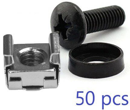 LOGON PROFESSIONAL - 6 CAGE NUT SET AND MOUNTING SCREWS, 50pcs