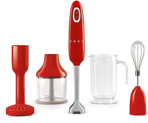 Smeg - HBF22RDEU Handblender met accesoires rood