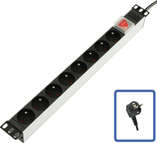 LOGON PROFESSIONAL - POWERSTRIP 8-WAY FULL ALUMINIUM