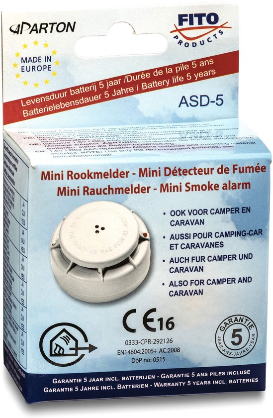 FITO - Rookmelder ASD5 MINI OPTISCH incl 2XAAA