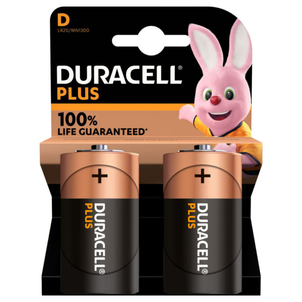 DURACELL - PLUS 100% LIFE MN1300 - LR20 - D -1.5V - BL. 2PCS