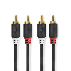 NEDIS - Stereo-Audiokabel | 2x RCA Male |2m