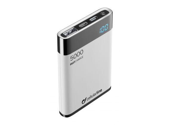 Cellularline - Powerbank - freepower manta 5000mAh - Wit