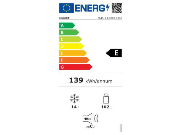 Exquisit - KS154E040EW - Tafelmodel met diepvries