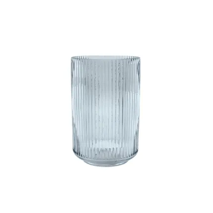 POINT VERGULE - vaas uit glas blauw Ø 10.5cm H 17.5cm