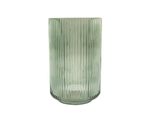 POINT VERGULE - vaas uit glas groen Ø 12cm H 19.3cm